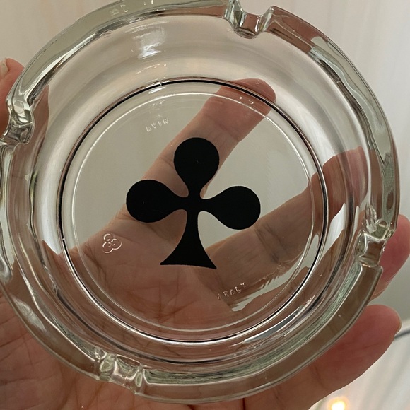 Vintage 80’s Set of Four Playing Bridge Card Suit Glass Ashtrays with Box - Picture 5 of 17